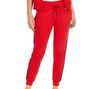 Tommy Hilfiger Red Sport Logo Tape At Side Jogger Pants Large